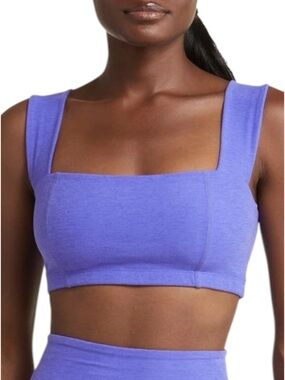 Beyond Yoga Spacedye Squared Bra Small Purple Ultra Violet